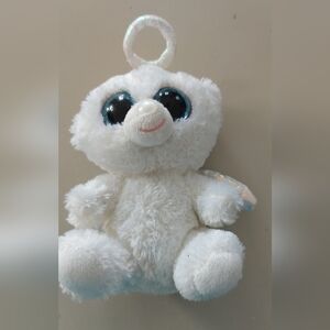 Ty Beanie Boo Halo Iridescent White Plush with Shimmer Accents No Hang Tag